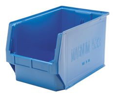 QUANTUM STORAGE QMS533BL Storage Bin, Blue, 11.875 " x 19.75 " x 12.375, 150 lb