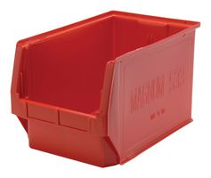 QUANTUM STORAGE QMS533RD Storage Bin, Red, 11.875 " x 19.75 " x 12.375, 150 lb