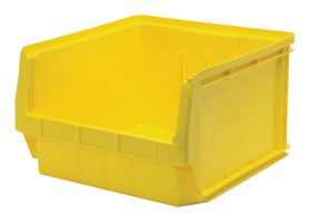 QUANTUM STORAGE QMS543YL Storage Bin, Yellow, 11.875 " x 19.75 " x 18.375, 150 lb