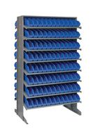 QUANTUM STORAGE QPRD-100BK Shelving Unit, 16 Shelves, 192 Bins, Black, 60 " X 24 " X 36 "