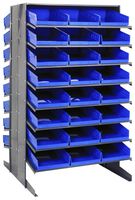 QUANTUM STORAGE QPRD-110BL Shelving Unit, 16 Shelves, 48 Bins, Blue, 60 " X 36 " X 36 "
