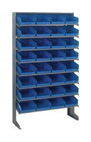 QUANTUM STORAGE QPRS-108BL Shelving Unit, 8 Shelves, 32 Bins, Blue, 60 " X 18 " X 36 "