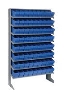 QUANTUM STORAGE QPRS-501BL Shelving Unit, 8 Shelves, 72 Bins, Blue, 60 " X 12 " X 36 "