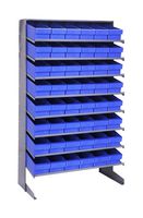 QUANTUM STORAGE QPRS-602BL Shelving Unit, 8 Shelves, 48 Bins, Blue, 60 " X 18 " X 36 "