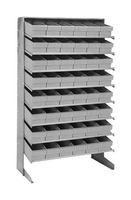 QUANTUM STORAGE QPRS-602GY Shelving Unit, 8 Shelves, 48 Bins, Grey, 60 " X 18 " X 36 "