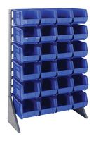 QUANTUM STORAGE QRU-12S-240-24BL Hanging Rail Unit, Blue, 24 Bins, 53 " x 15 " x 36 ", 600 lb