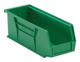 QUANTUM STORAGE QUS224GN Storage Bin, Green, 4 " X 4.125 " X 10.875 "
