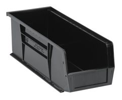 QUANTUM STORAGE QUS234BK Storage Bin, Black, 5 " X 5.5 " X 14.75 "