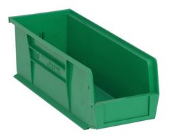 QUANTUM STORAGE QUS234GN Storage Bin, Green, 5 " X 5.5 " X 14.75 "