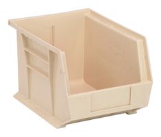 QUANTUM STORAGE QUS239IV Storage Bin, Ivory, 7 " X 8.25 " X 10.75 "