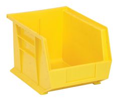 QUANTUM STORAGE QUS239YL Storage Bin, Yellow, 7 " X 8.25 " X 10.75 "