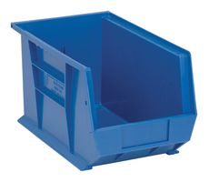 QUANTUM STORAGE QUS242BL Storage Bin, Blue, 8 " X 8.25 " X 13.625 "