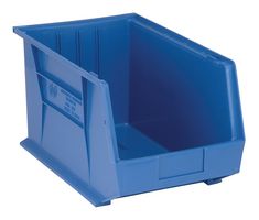 QUANTUM STORAGE QUS260BL Storage Bin, Blue, 10 " X 11 " X 18 "