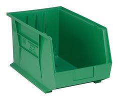 QUANTUM STORAGE QUS260GN Storage Bin, Green, 10 " X 11 " X 18 "
