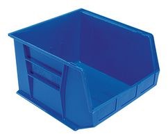 QUANTUM STORAGE QUS270BL Storage Bin, Blue, 11 " X 16.5 " X 18 "