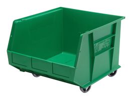 QUANTUM STORAGE QUS275MOBGN Storage Bin, Green, 11 " X 16.5 " X 18 "