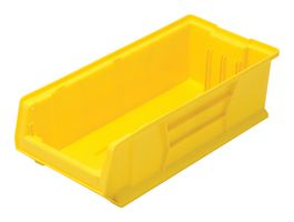 QUANTUM STORAGE QUS952YL Storage Bin, Yellow, 7 " X 11 " X 23.875 "