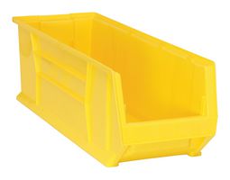 QUANTUM STORAGE QUS973YL Storage Bin, Yellow, 10 " X 11 " X 29.875 "