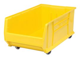 QUANTUM STORAGE QUS984MOBYL Storage Bin, Yellow, 11 " X 16.5 " X 29.875 "