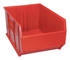 QUANTUM STORAGE QUS997RD Storage Bin, Red, 17.5 " X 23.875 " X 35.875 "