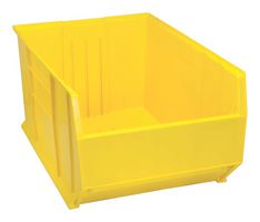QUANTUM STORAGE QUS997YL Storage Bin, Yellow, 17.5 " X 23.875 " X 35.875 "