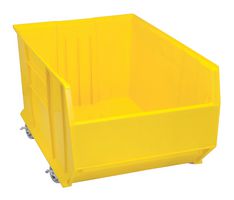 QUANTUM STORAGE QUS998MOBYL Storage Bin, Yellow, 17.5 " X 23.875 " X 35.875 "