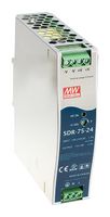 MEAN WELL SDR-75-48 Fuente de Alimentación Carril DIN AC/DC, ITE, 1 Salida, 76.8 W, 48 V, 1.6 A