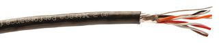 ALPHA WIRE 25481 BK005 Multipair Cable, Xtra-Guard® 2, Shielded, 1 Pair, 22 AWG, 0.35 mm², 100 ft, 30.5 m