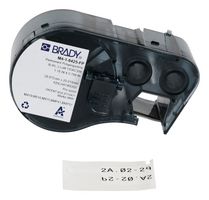 BRADY M4-1-8425-FP Label Printer Tape, T-Flag, Black on White, Glossy Polypropylene, 0.79" x 1.18"