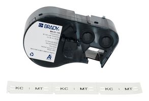 BRADY M4-61-109 Label Printer Tape, Non-Adhesive, Black on White, Polyethylene, 2" x 0.5"