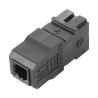 HARTING 02549010402 Heavy Duty Connector, Polyamide, Black, har-modular Series, Module, 1 Contact, M1, Receptacle