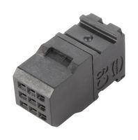 HARTING 02549090101 Heavy Duty Connector, Polyamide, Black, har-modular Series, Module, 9 Contacts, C9, Receptacle