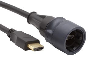 BULGIN LIMITED PXP6060/2M00 Cable de Audio / Video, HDMI Macho, Plug HDMI, Sellado, 6.6 ft, 2 m, Negro, Buccaneer 6000 Series