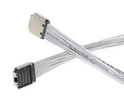 MOLEX 221633-0250 Cable Assembly, 90° MicroBeam Plug to 90° MicroBeam Plug, 32 Positions, 4 Row, 250 mm, 9.9 "
