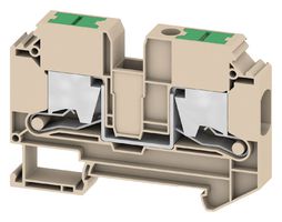WEIDMULLER 3037500000 Bloque de Terminal c/Montaje en Riel DIN, Beige Oscuro, 2 Posiciones, 14 AWG, 6 AWG, 10 mm²