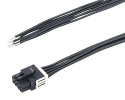 MOLEX 228364-1083 Cable Assembly, Micro-Fit+ Receptacle to Free End, 8 Positions, 3 mm, 2 Row, 300 mm, 11.8 "