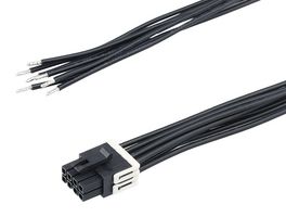 MOLEX 228411-1082 Cable Assembly, Micro-Fit+ Receptacle to Free End, 8 Positions, 3 mm, 2 Row, 150 mm, 5.9 "