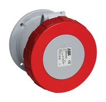 AMPHENOL SINE/TUCHEL 2CMA100386R1000 Power Entry Connector, 60 A, 480 V, Panel Mount, Socket, 3P+N+E / 4P5W, Red