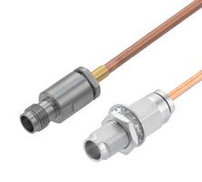 FAIRVIEW MICROWAVE FMCA100195-18 1.85MM FEMALE TO 1.85MM FEMALE BULKHEAD CABLE RG405 TYPE .086 SEMI-RIGID COAX IN 18 INCH