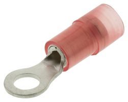 HOFFMAN PRODUCTS FND2216-M3 Ring Tongue Terminal, M3.5, #6, 16 AWG, FND Series, Red