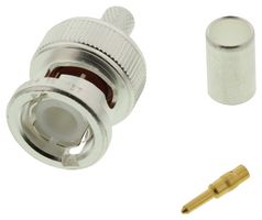 AMP - TE CONNECTIVITY 2-331350-1 RF / Coaxial Connector, BNC Coaxial, Straight Plug, Crimp, 50 ohm, RG58, RG58A, RG58B, RG58C, Brass
