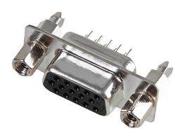 HARTING 09561517513 D Sub Connector, HD15, 15 Contacts, Receptacle, Solder, DE, Steel Body