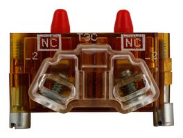EATON CUTLER HAMMER 10250T3E Contact Block, DPST-NC, 6 A, 120 VAC, 10250T Series, Screw, 30.5 mm Watertight/Oiltight PB Switches