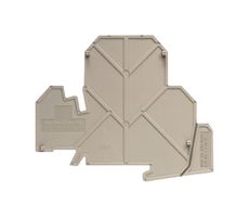 WEIDMULLER 1839850000 End and Intermediate Plate, Direct Mounting, For Use With Weidmuller W Series Terminal Blocks, Beige