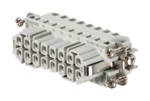 WEIDMULLER 1896800000 Heavy Duty Connector, HA Series, Insert, 16 Contacts, 5, Receptacle, Screw Socket