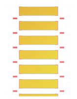 WEIDMULLER 1961920000 Wire Marker, Heat Shrinkable Sleeve, Blank (No Legend), 50.8mm x 11.3mm, PO (Polyolefin), Yellow