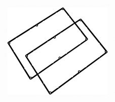 HAMMOND 1550JEGASKET Replacement Gasket, Ethylene Vinyl Acetate, IP66, 10.83" L x 6.89" W, 2 Pack, 1550 Series