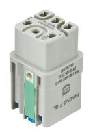HARTING 09120052734 Heavy Duty Connector, Han Q Series, Insert, 5+PE Contacts, 3A, Receptacle, Push Lock Socket