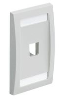 PANDUIT CFPE1IWY Faceplate, Faceplate, Modular Connectors, 1, Plastic Body, White