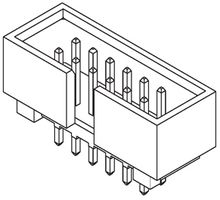 MOLEX 70246-1602 Pin Header, Signal, 2.54 mm, 2 Rows, 16 Contacts, Through Hole Straight, C-Grid 70246 Series